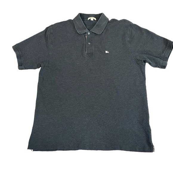 Burberry Other - Burberry Brit Mens Large Polo in Charcoal Gray with Nova Check Trim
